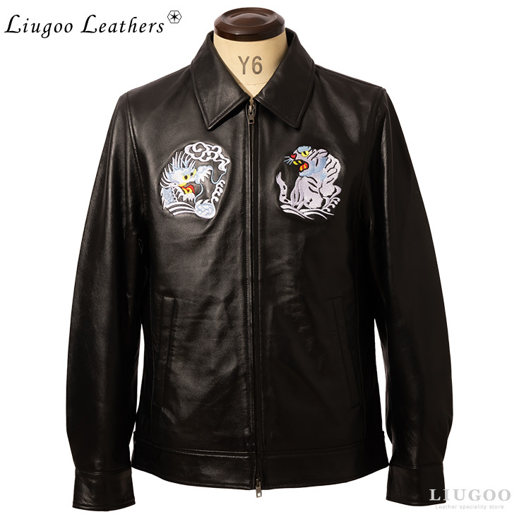 Liugoo Leathers 本革 レザースカジャン メンズ リューグー Liugoo Leathers 本革 レザースカジャン メンズ リューグー