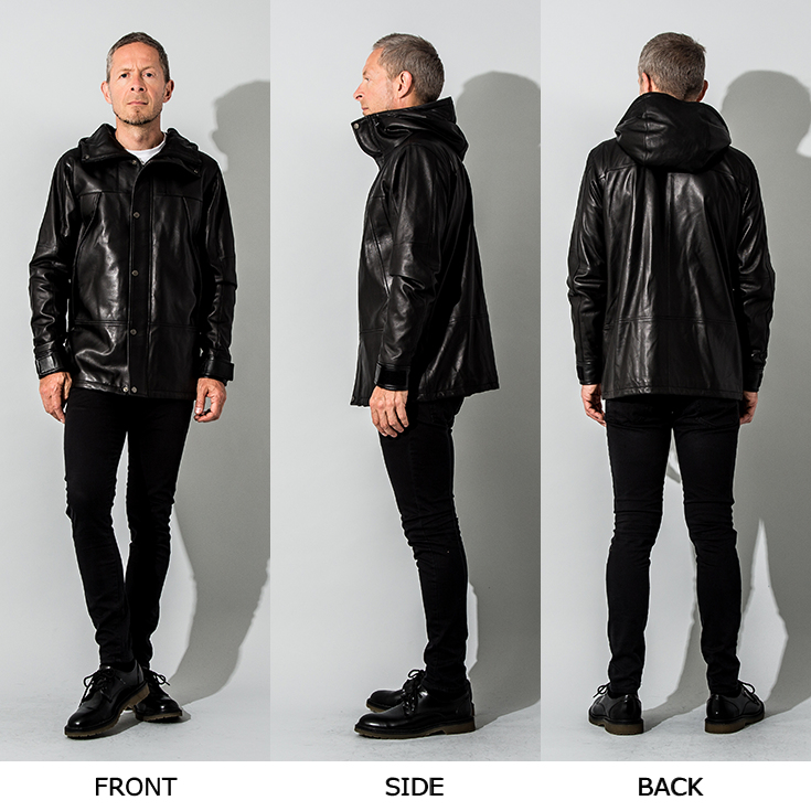 ADRER シンセティックレザーマウンテンパーカー ADRER（アドラー）の「synthetic leather mountain parker