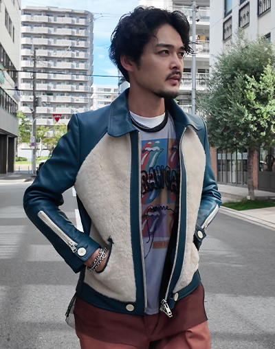 BEAUTY&YOUTH UNITED ARROWS 【WEB限定 WARDROBE SMART】 シープ ダブル ライダースジャケット -  ファッション通販 MAGASEEK(マガシーク)